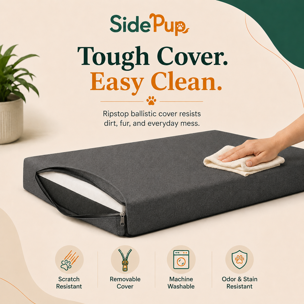 SidePup™ Orthopedic Dog Bed