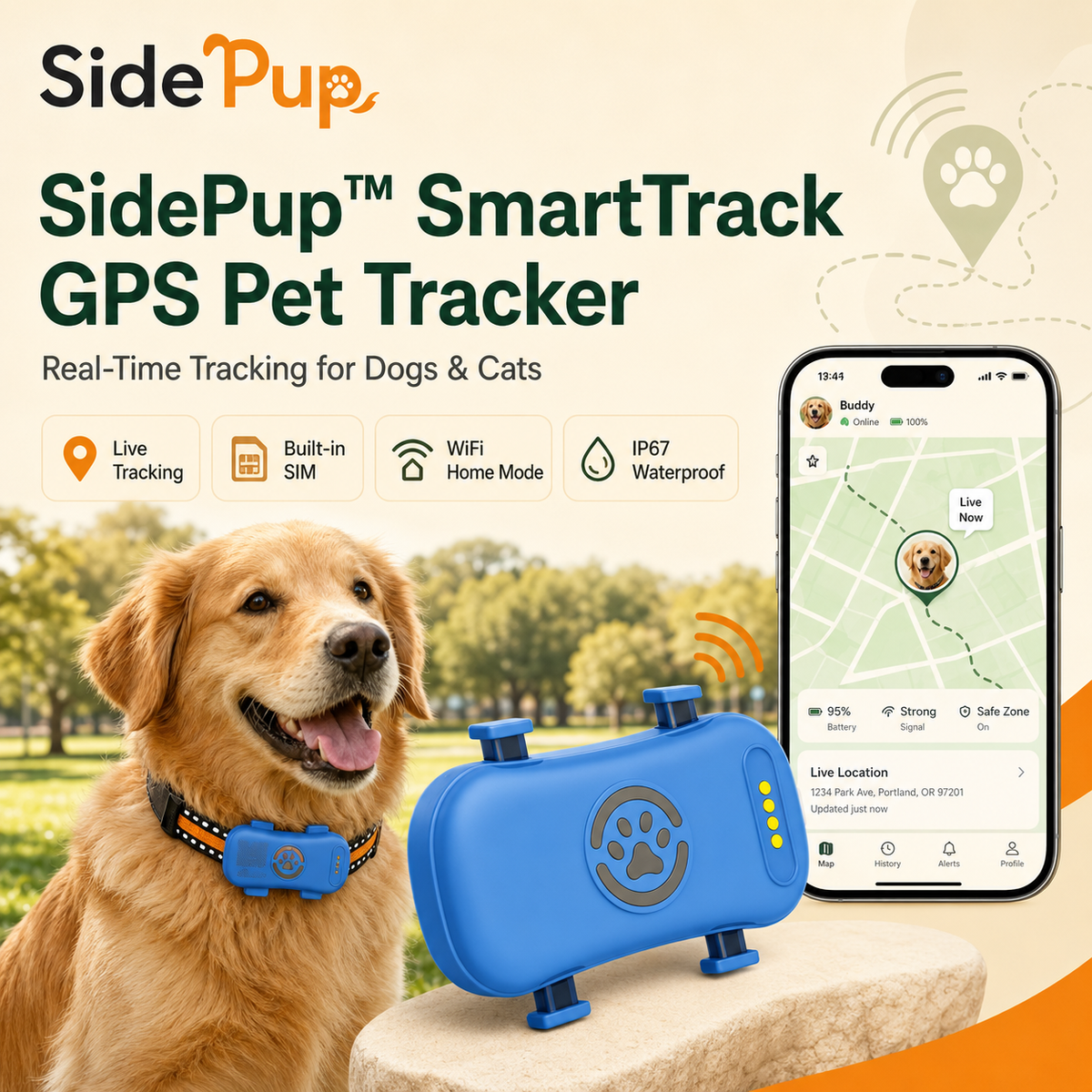 SidePup™ 4G GPS Pet Tracker