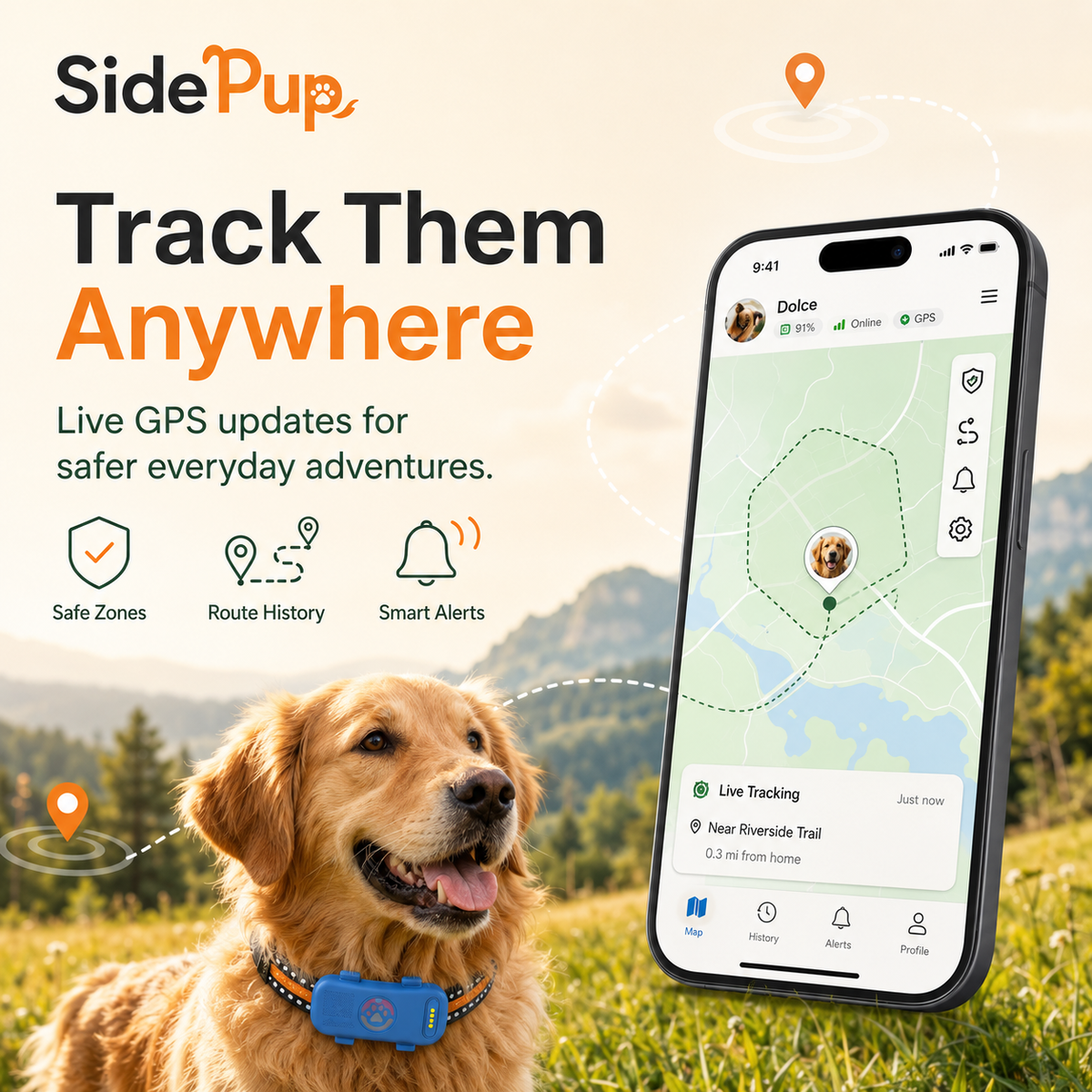 SidePup™ 4G GPS Pet Tracker