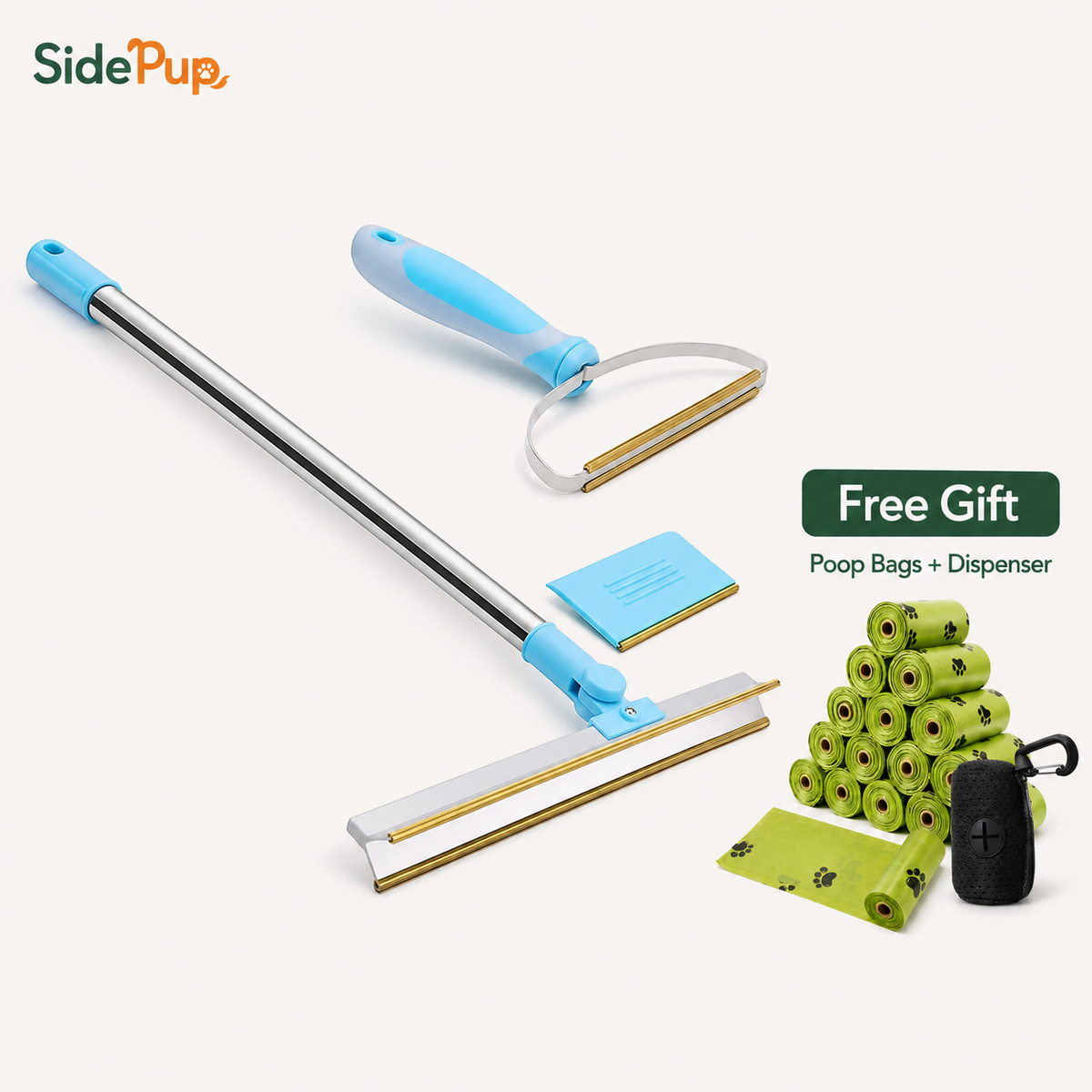 SidePup™ 3-Piece Pet Hair Removal Rake Kit