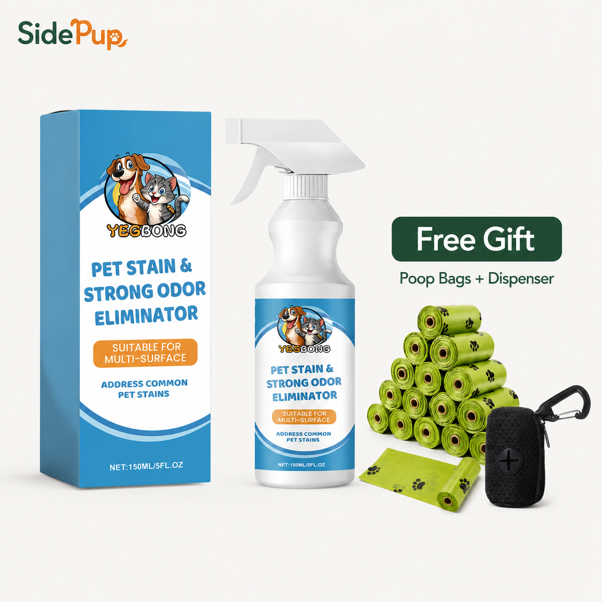 SidePup™ Pet Stain & Odor Remover Spray