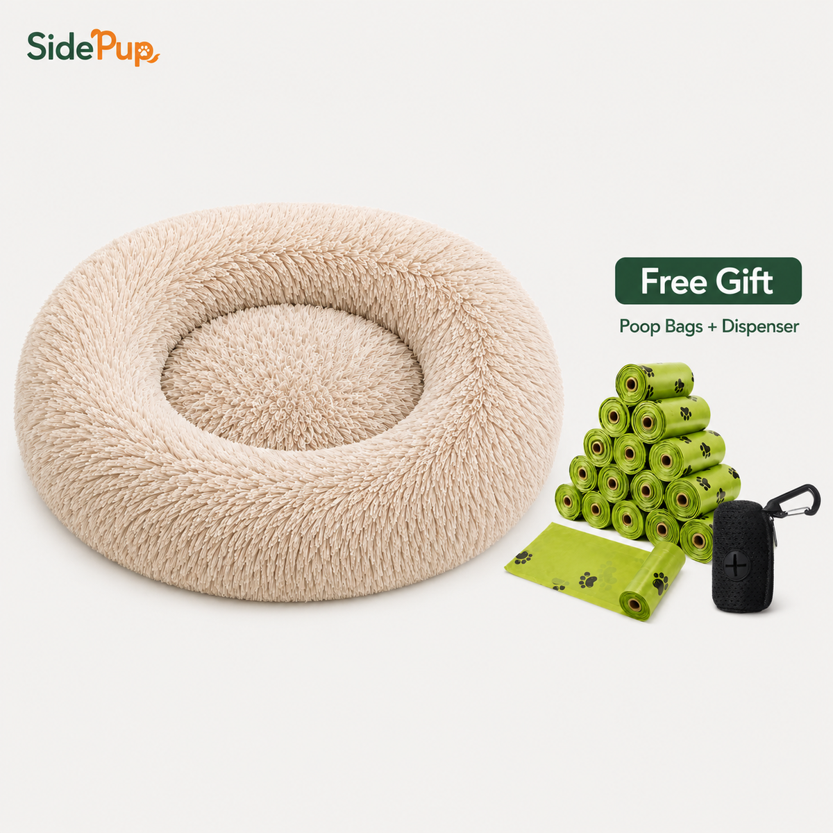 SidePup™ Cozy Donut Pet Bed