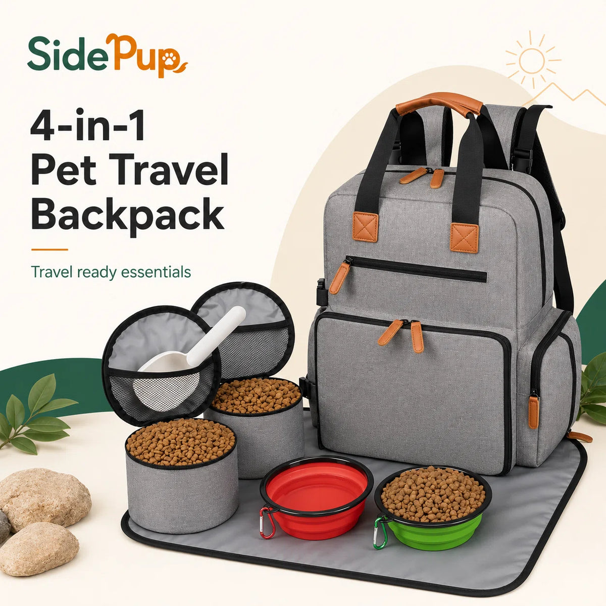 SidePup™ 4-in-1 Pet Travel Backpack