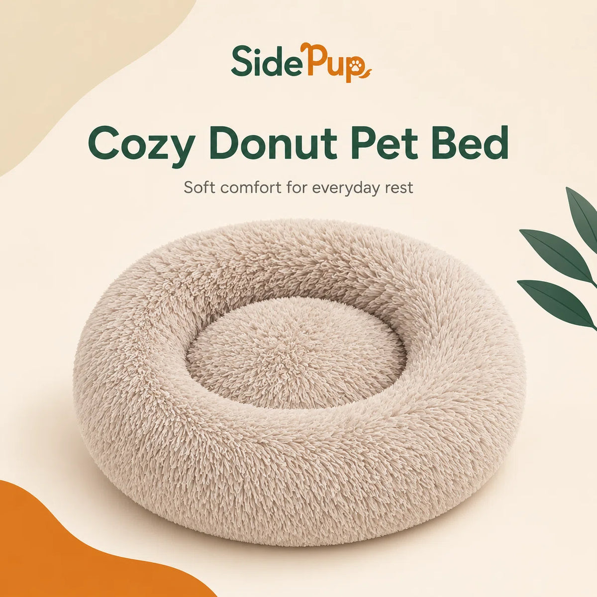 SidePup™ Cozy Donut Pet Bed