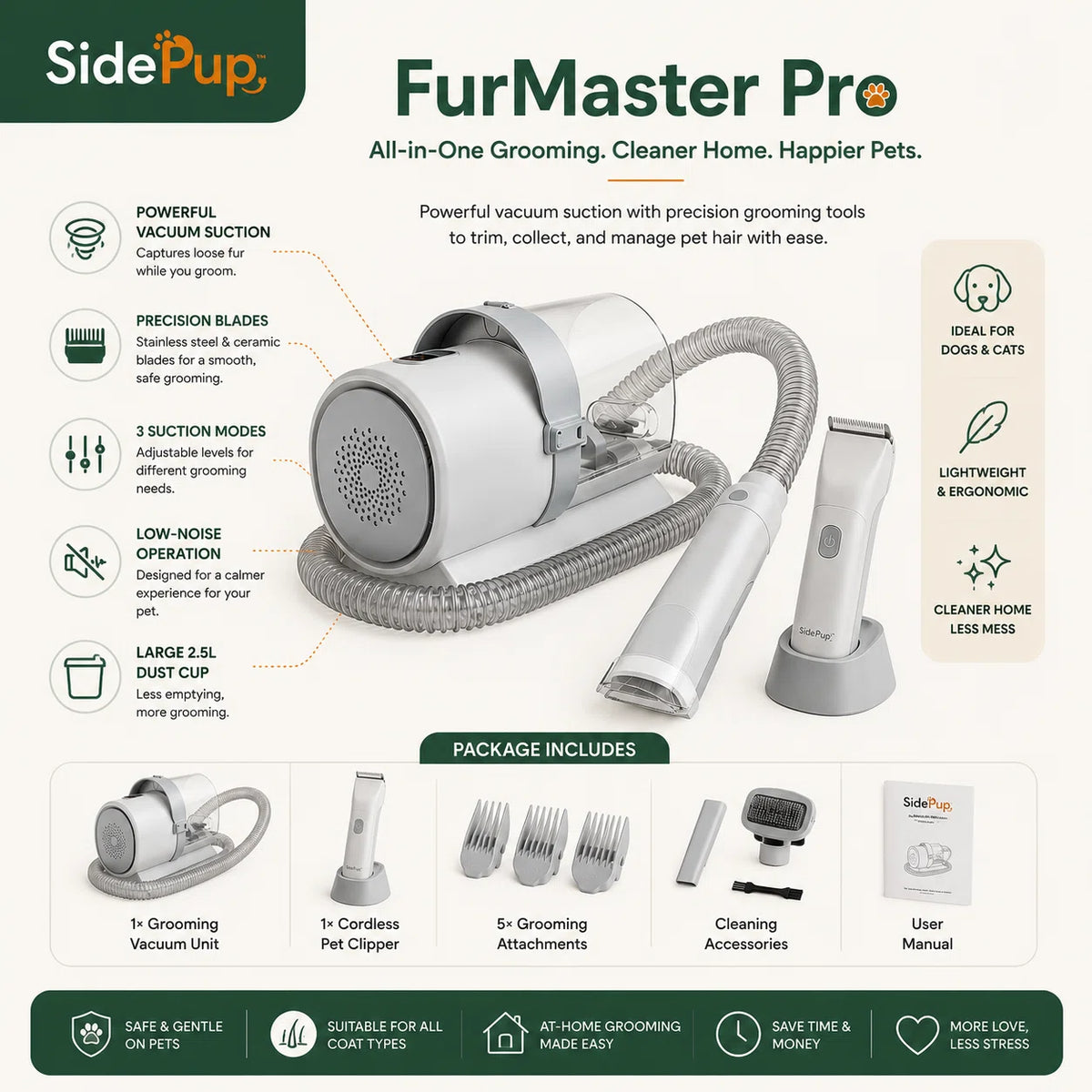 SidePup™ Grooming Pro
