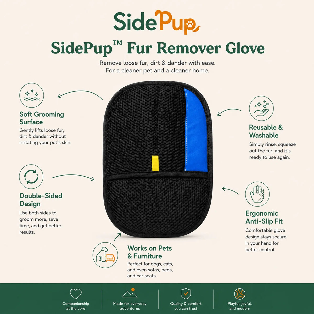 SidePup™ Fur Remover Glove