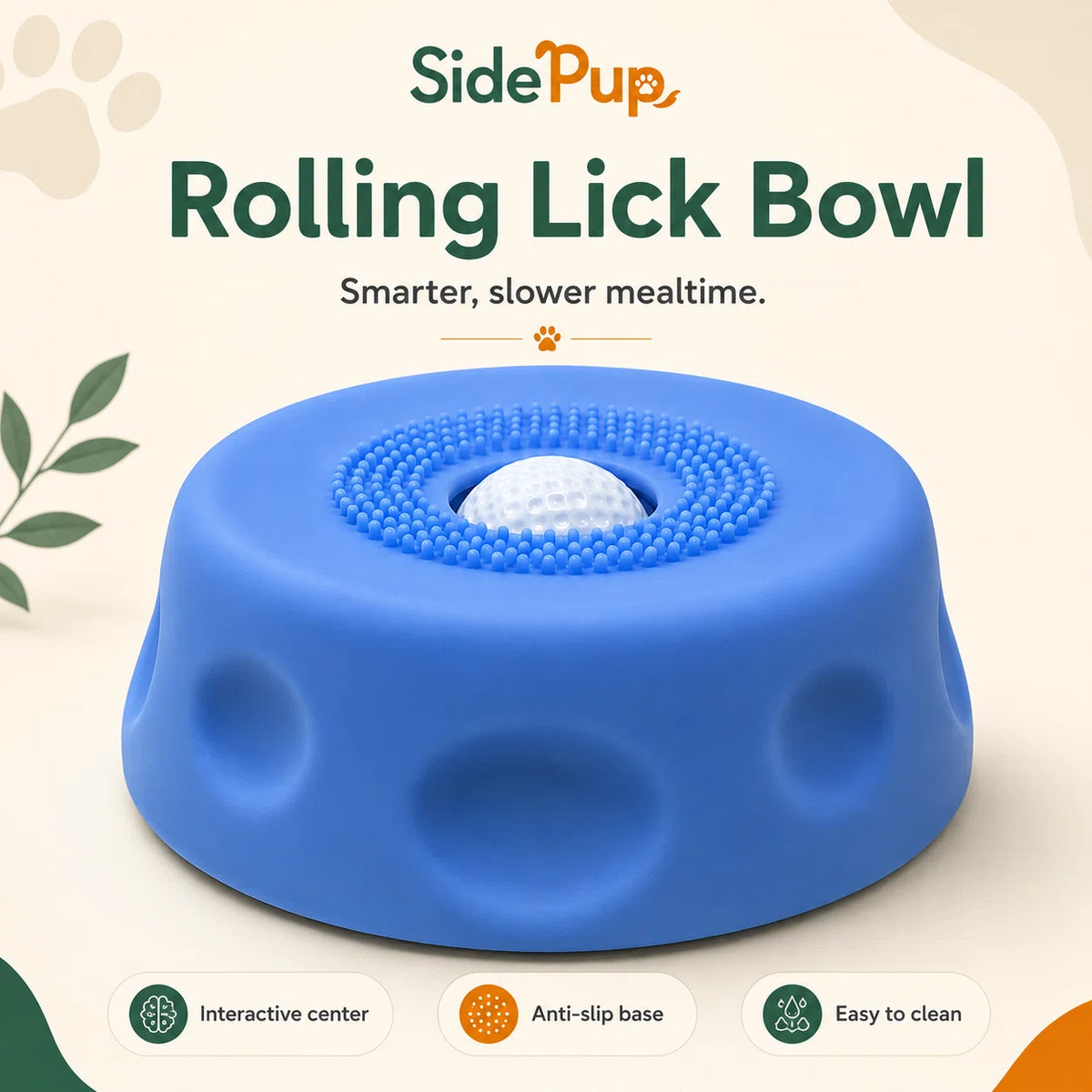 SidePup™ Rolling Lick Bowl