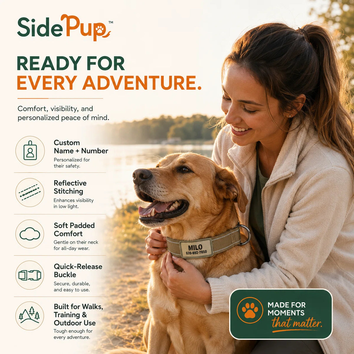 SidePup™ Personalize Dog Collar