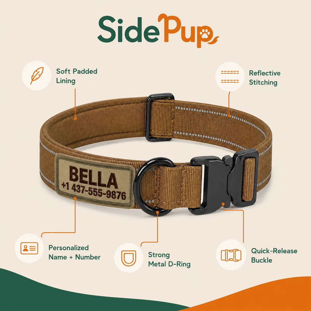 SidePup™ Personalize Dog Collar