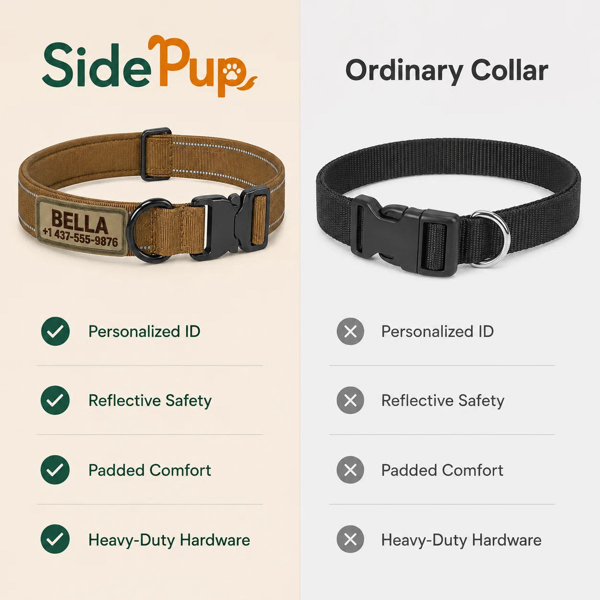 SidePup™ Personalize Dog Collar