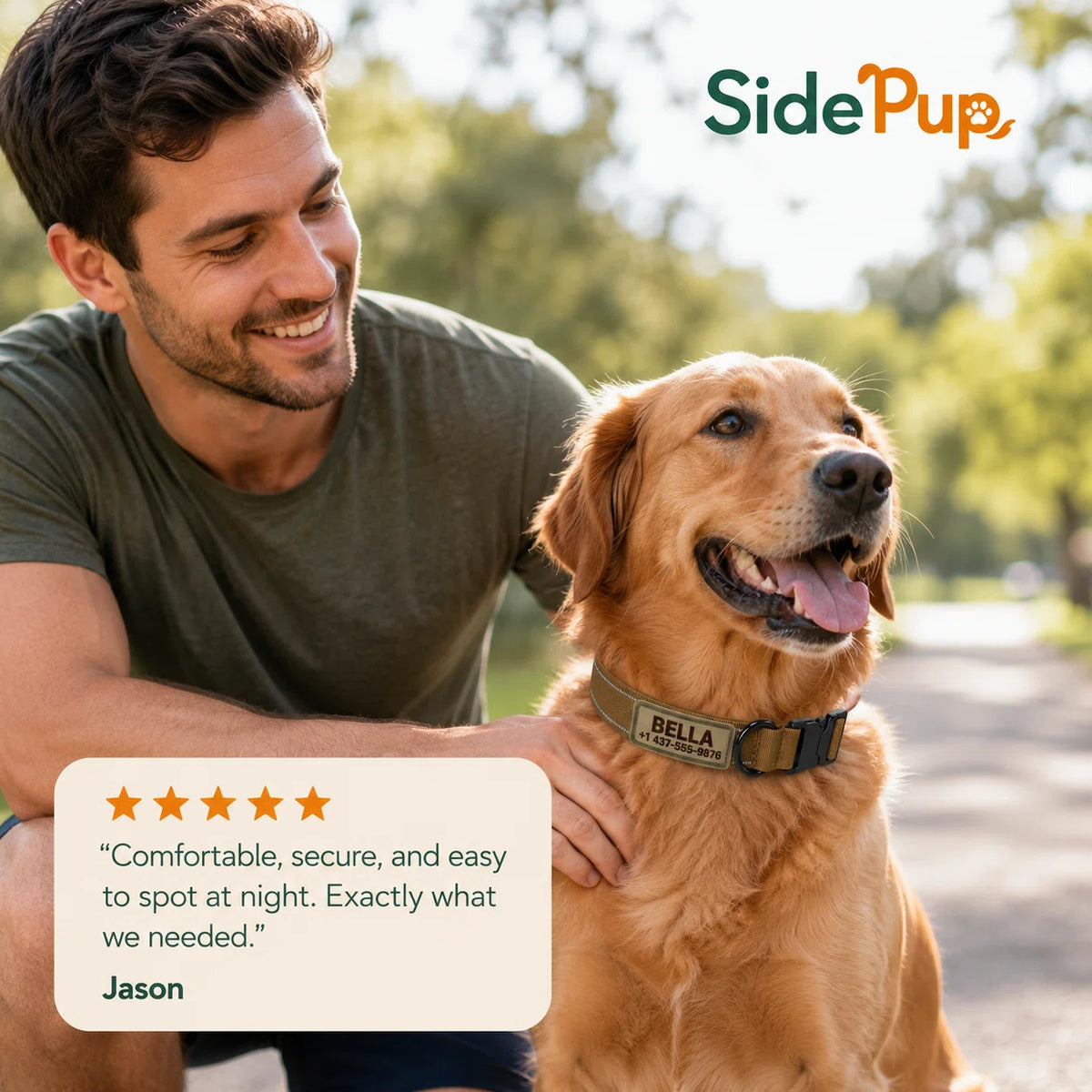 SidePup™ Personalize Dog Collar