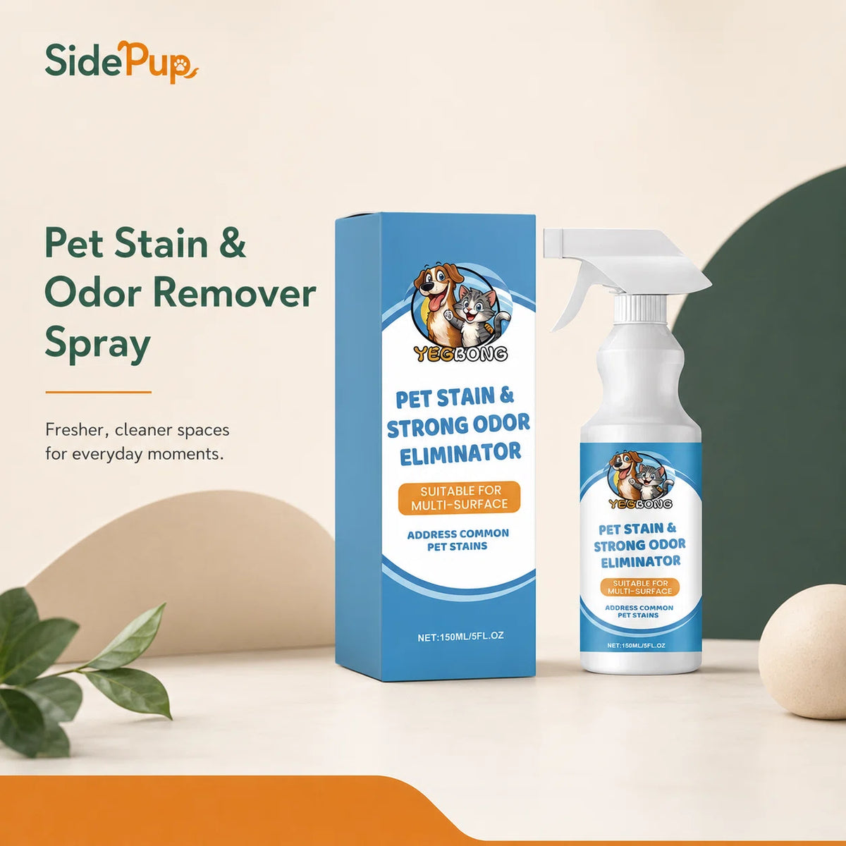SidePup™ Pet Stain & Odor Remover Spray
