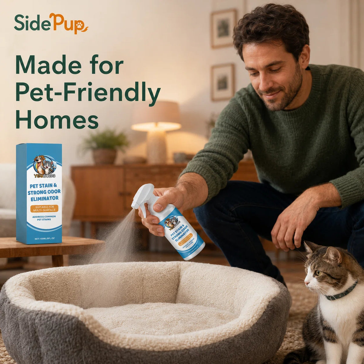 SidePup™ Pet Stain & Odor Remover Spray