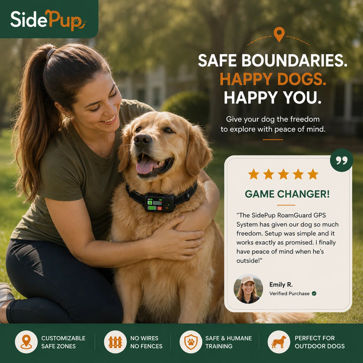 SidePup™ GPS Dog Boundary System