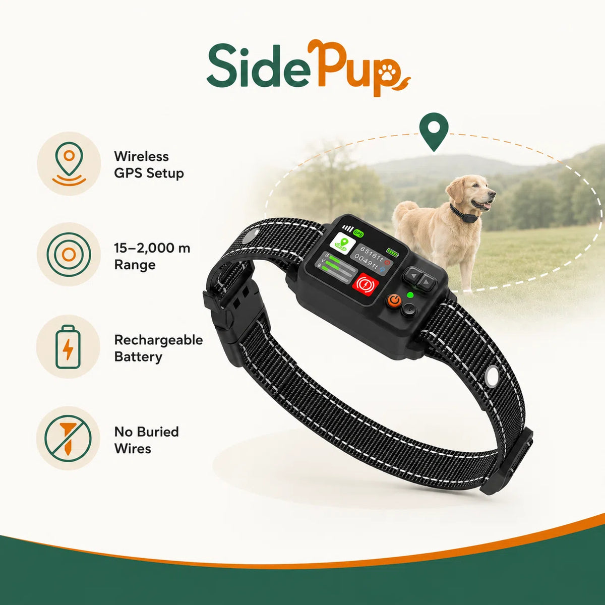 SidePup™ GPS Dog Boundary System