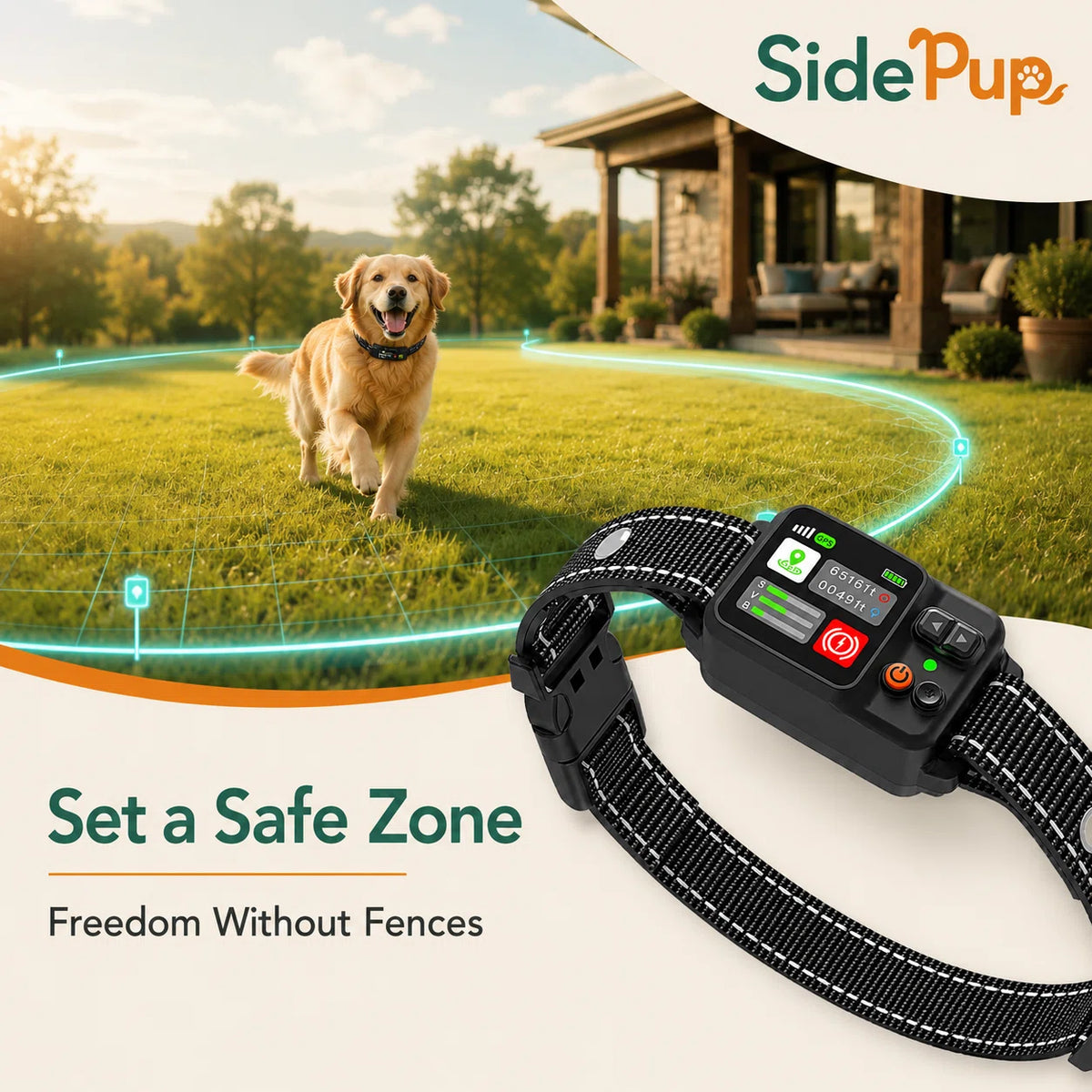 SidePup™ GPS Dog Boundary System