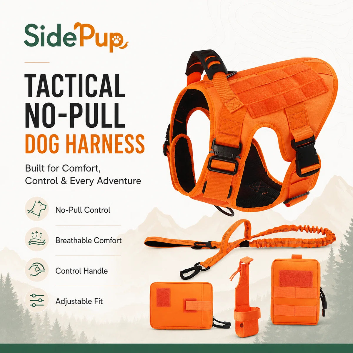 SidePup™ Tactical Dog Harness