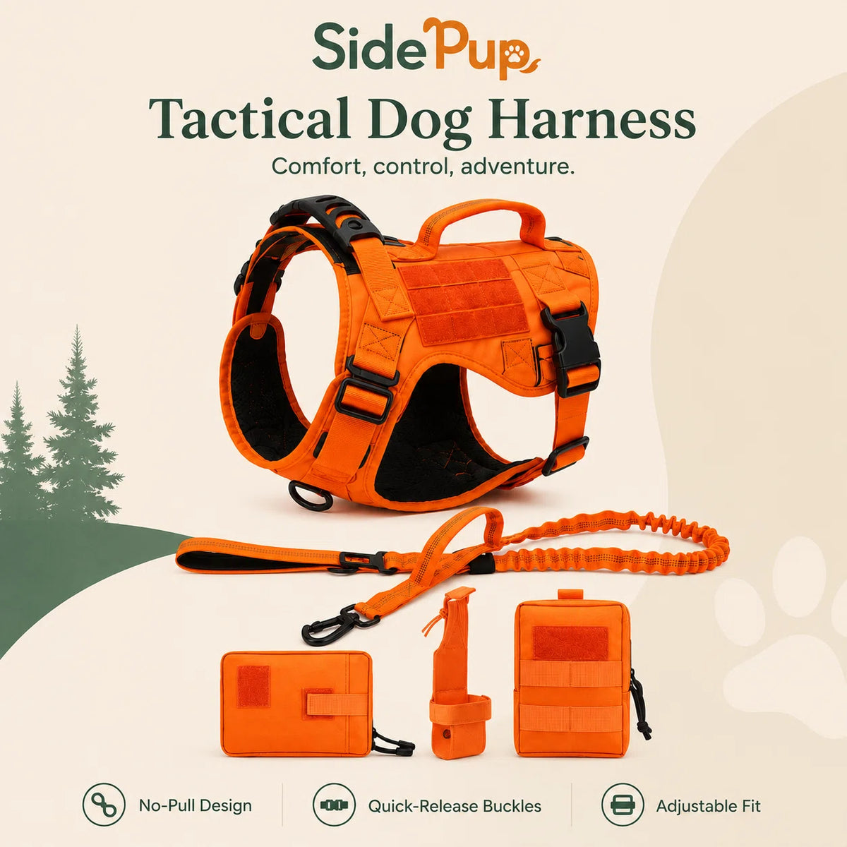 SidePup™ Tactical Dog Harness