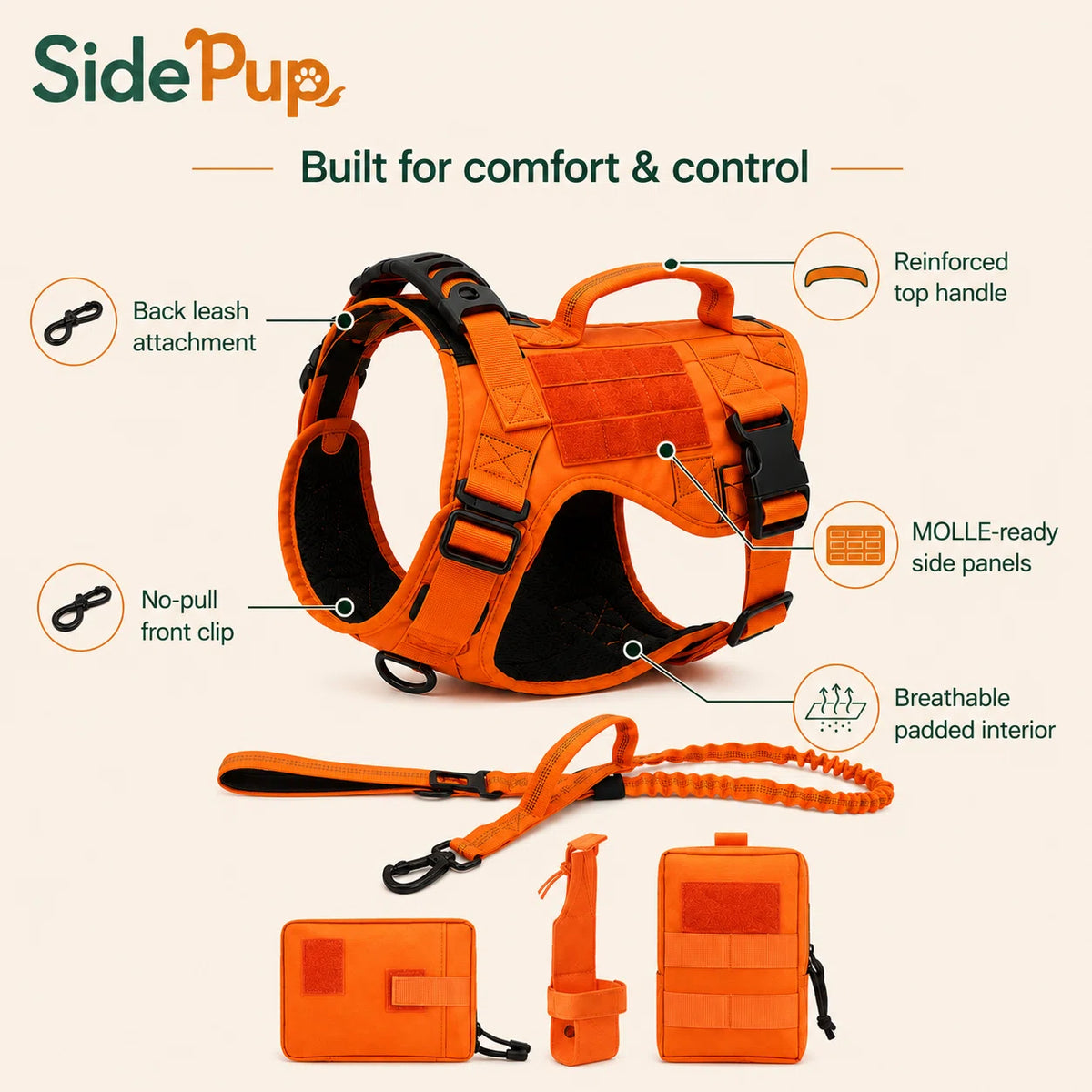 SidePup™ Tactical Dog Harness
